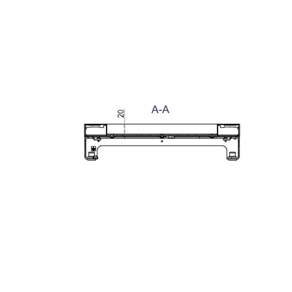 Produktbild UBD 324 204  -  Unterflur-Bodendose UBD 320 inkl. Deckel mit Kante, geschlossen, 20mm Vertiefung und 2 Bürstenauslässe